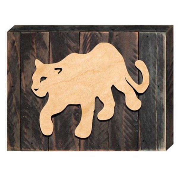 Designocracy Mountain Lion Art on Board Wall Decor 9823508